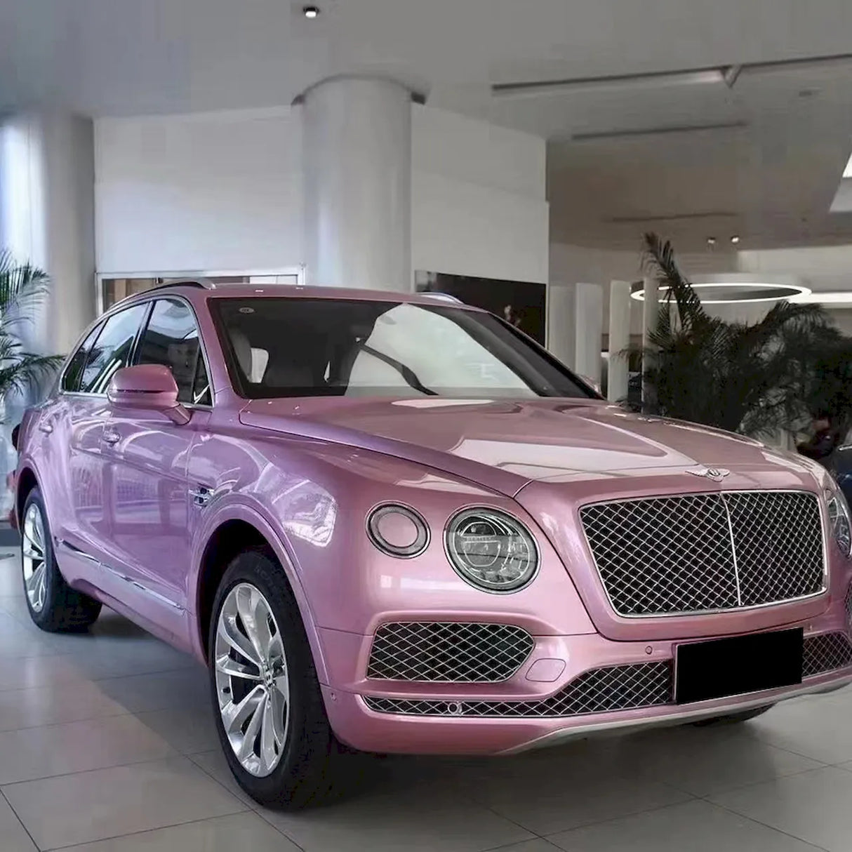 metallic passion pink car wrap