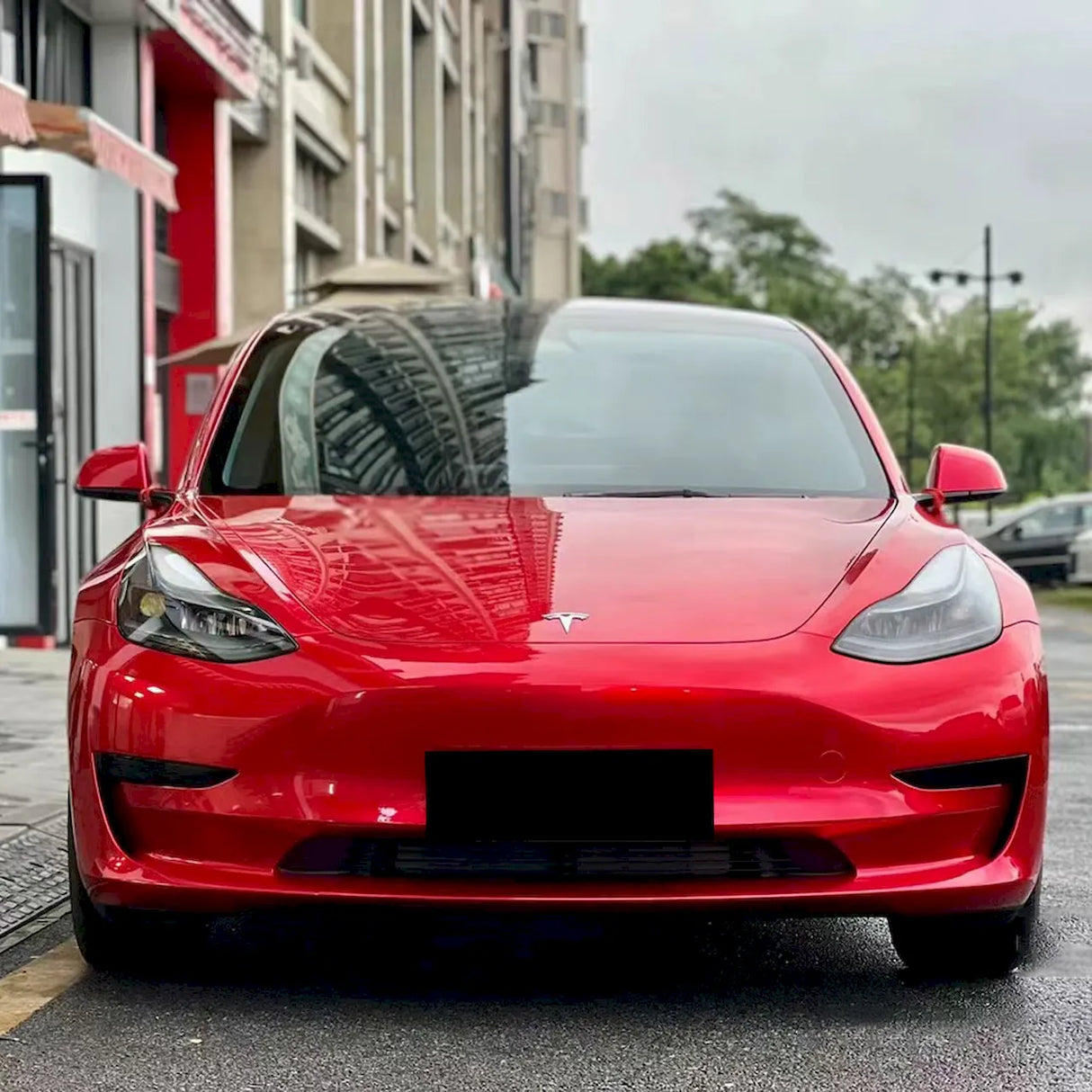 car wrapped in metallic soul red car wrap