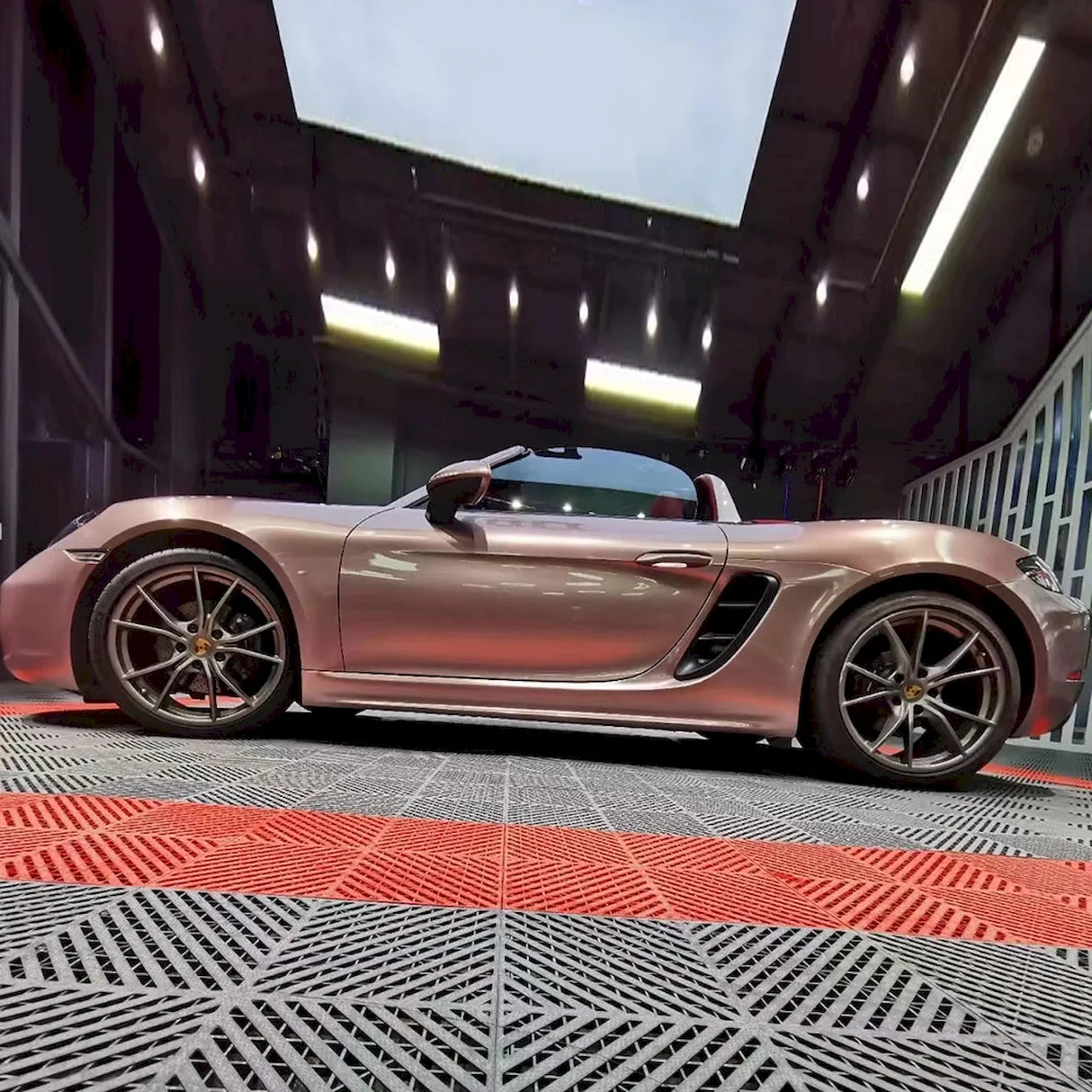 metallic strawberry pink vehicle vinyl wrap