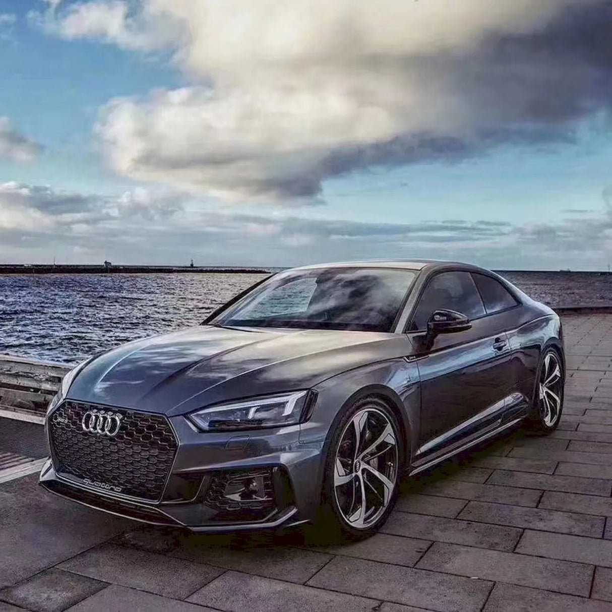 mist cloud gray vinyl car wrap