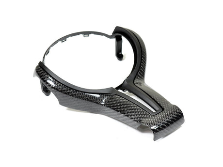 carbon fiber steering wheel trim by autotecknic for bmw f8x black