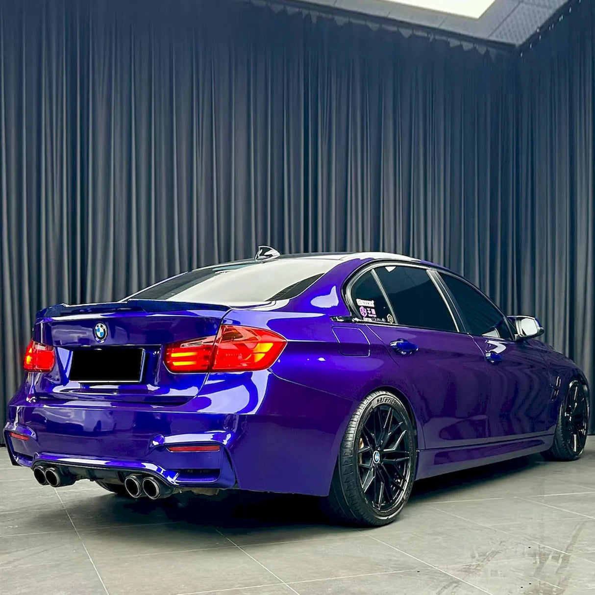bmw wrapped in royal indigo blue vinyl wrap