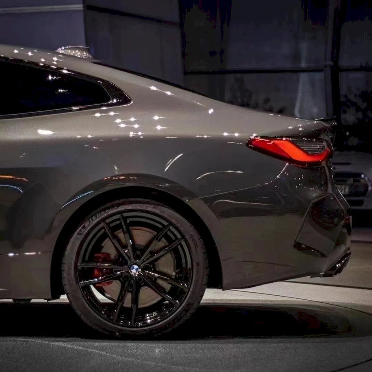 up close look of tourmalie gray gloss car wrap
