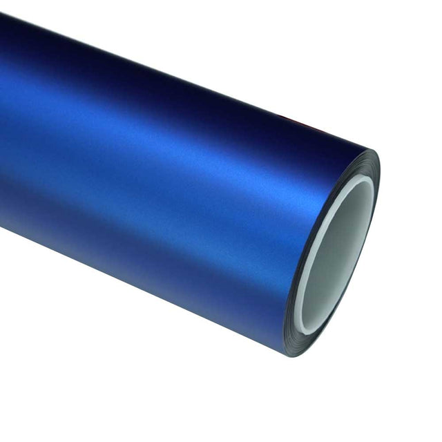 satin liquid metal blue colored paint protection film
