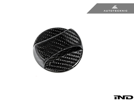 Dry Carbon Competition Fuel Cap Cover Close Up Shot