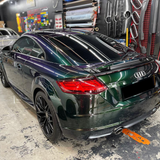 demon green sparkling chameleon car wrap