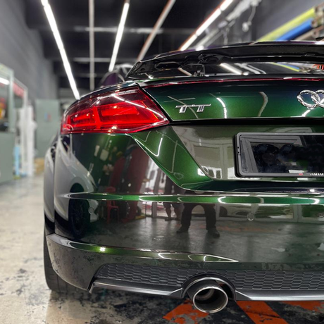 demon green chameleon color changing car wrap