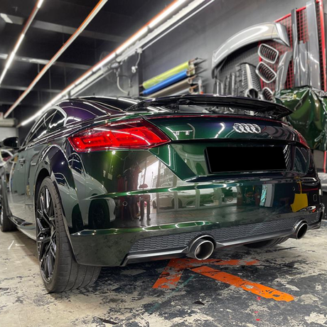 color changing car wrap demon green sparkling chameleon