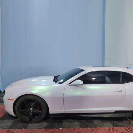 color shifting diamond blue white car wrap