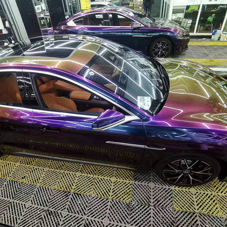 chameleon purple to gold color changing car wrap