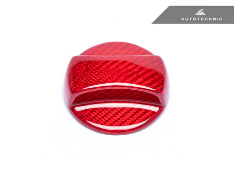 Dry Carbon Competition Fuel Cap Cover Red