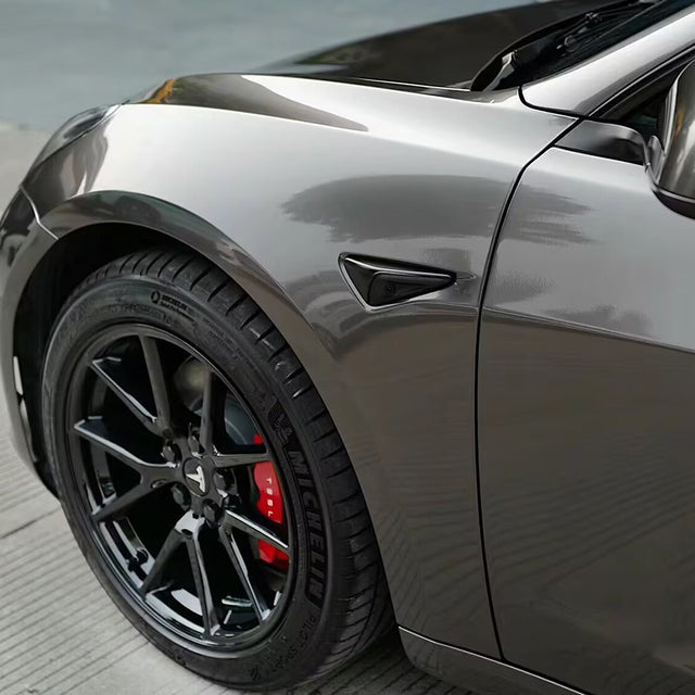 vehicle wrapped in liquid gunmetal grey car wrap
