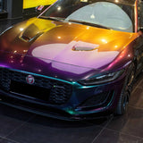 magic prasinous red car wrap installed