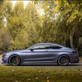 satin racing blue vinyl car wrap