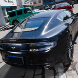sparkling black car wrap in the sun