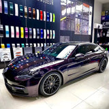 car wrapped in amethyst purple car wrap