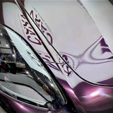 amethyst purple car wrap up close look