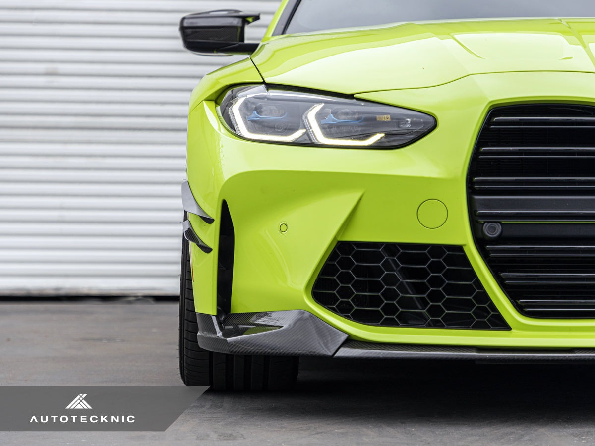 dry carbon fiber canard set by autotecknic for g8x bmw m3 / m4