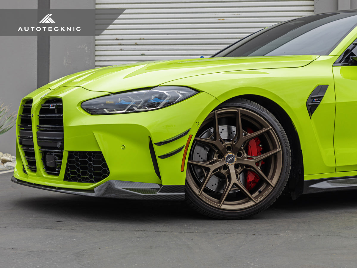 dry carbon fiber canard set by autotecknic for bmw m3 and m4