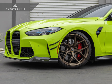 dry carbon fiber canard set by autotecknic for bmw m3 and m4