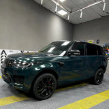 blackish green car wrap