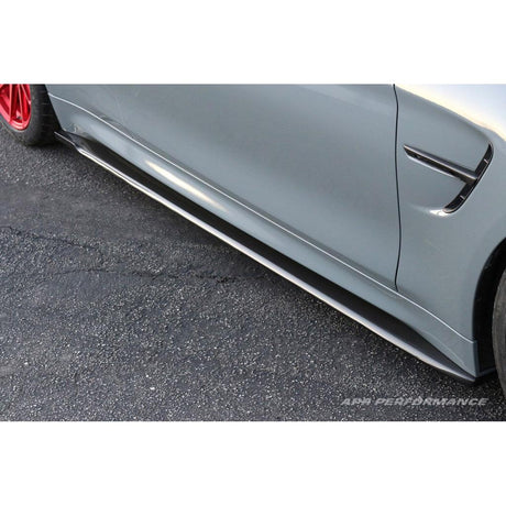 carbon fiber side skirts by apr performance for bmw 82 m4