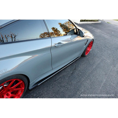 bmw m4 f82 with carbon fiber side skirts by apr performance
