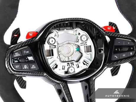 g82 g80 g83 and g87 bmw replacement steering wheel with alcantara and carbon fiber by autotecknic