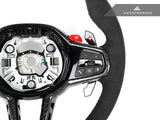 bmw g8x alcantara and carbon fiber steering wheel by autotecknic