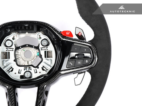 bmw g8x alcantara and carbon fiber steering wheel by autotecknic