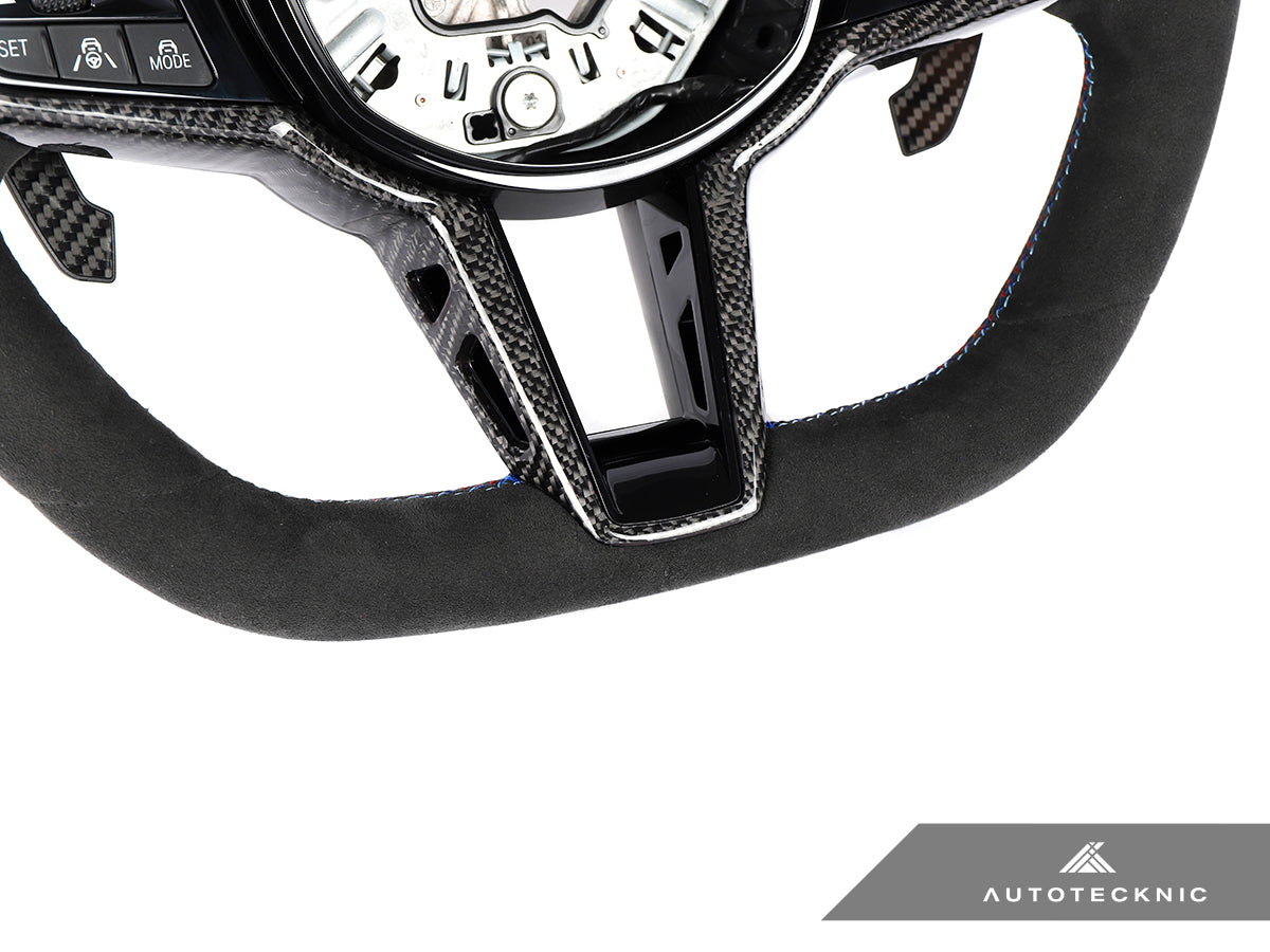 bmw carbon fiber steering wheel by autotecknic for bmw g8x m2 m3 m4