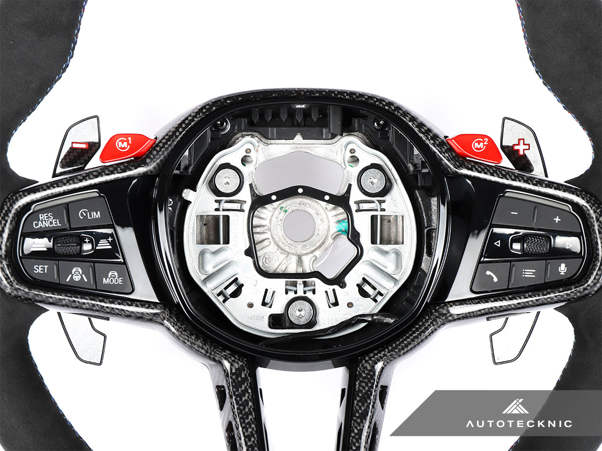 Alcantara steering wheel for bmw m4 g82 by autotecknic