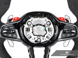 Alcantara steering wheel for bmw m4 g82 by autotecknic
