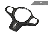 carbon fiber and alcantara bmw g8x m2 m3 m4 steering wheel trim by autotecknic