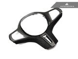 carbon fiber and alcantara bmw g8x steering wheel trim by autotecknic
