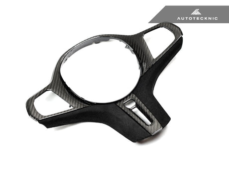 carbon fiber and alcantara bmw g8x steering wheel trim by autotecknic