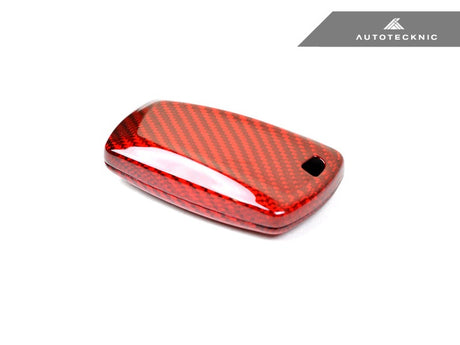 red carbon fiber key fob case for bmw by autotecknic