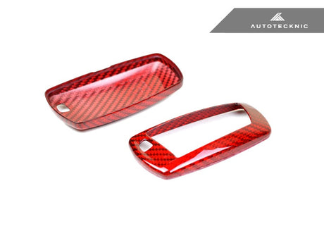 red carbon fiber key fob case for bmw by autotecknic