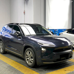 ceramic blue gray car wrap installed on a vehicle