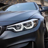 car wrapped in ceramic black car wrap