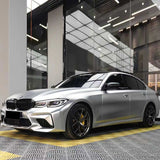 chrome alexander silver car wrap on a bmw