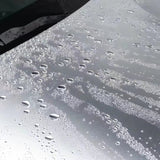 chrome alexander silver car wrap with water drops on the wrap