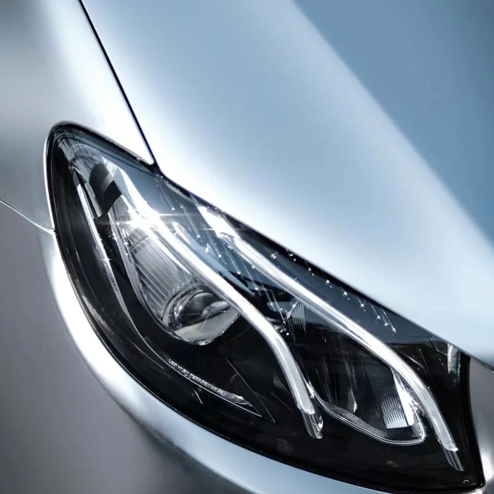 chrome alexander silver car wrap close up shot