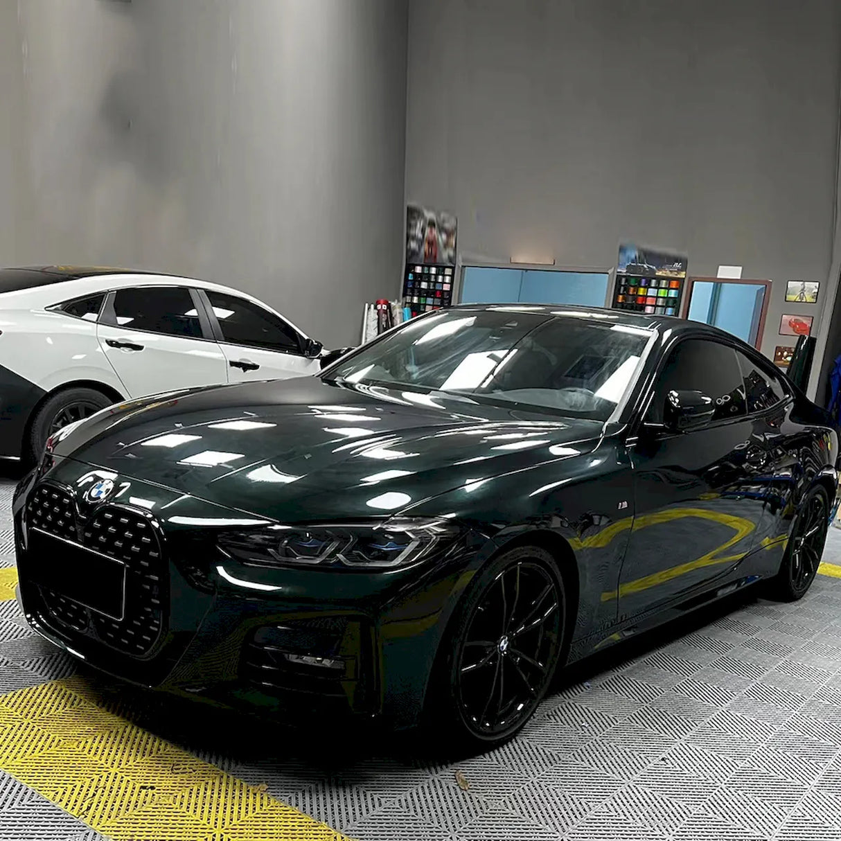 emerald green car wrap