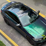 diamond aurora green blue car wrap