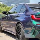 diamond blueish aurora green car wrap