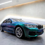 gloss green blue vehicle vinyl wrap color changing