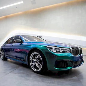 gloss green blue vehicle vinyl wrap color changing