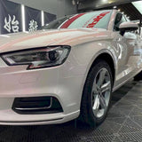 installation of diamond pollen sparkling pink car wrap