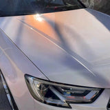 sparkling pink diamond pollen car wrap in the sun
